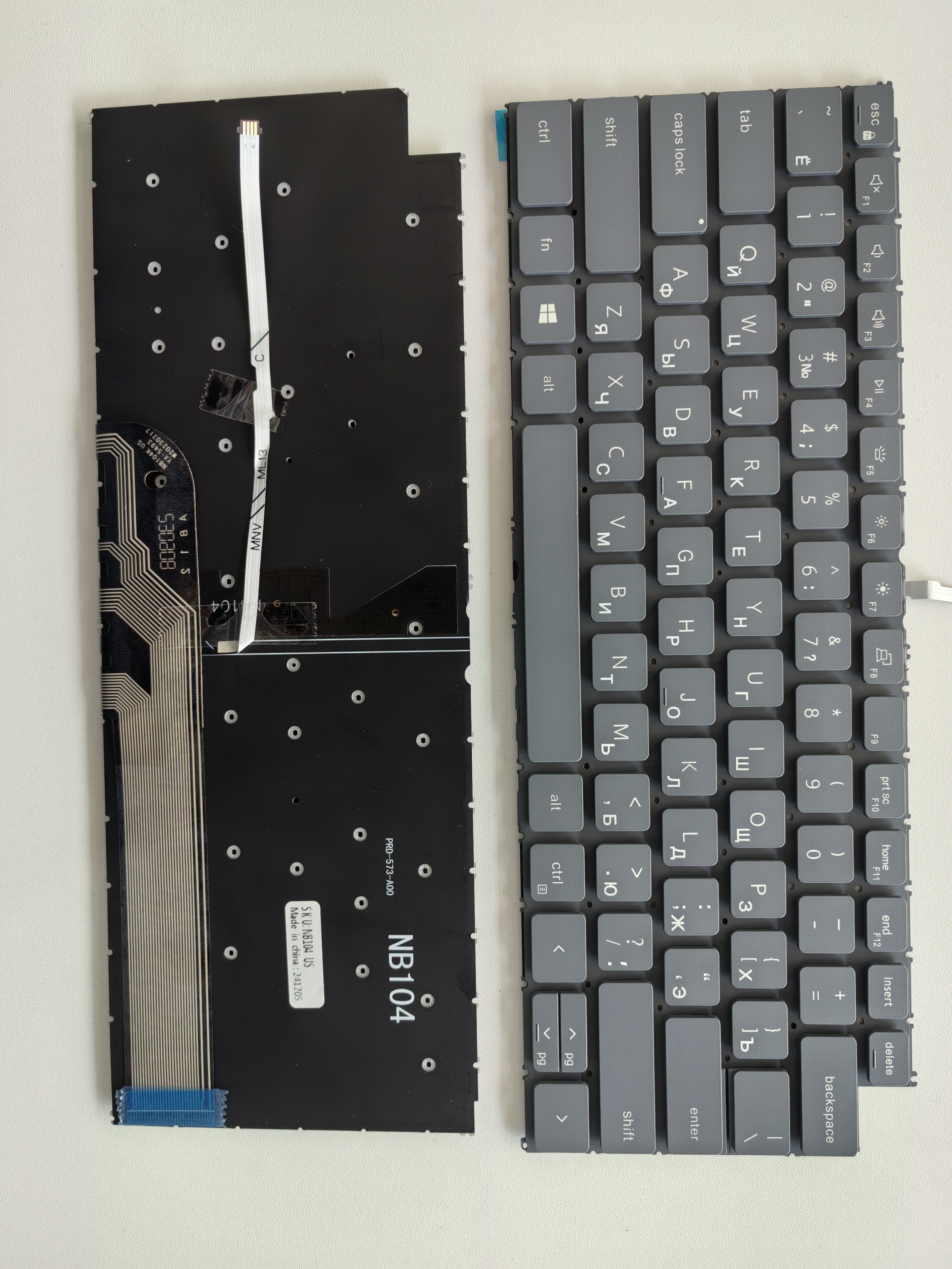 Picture of New Replacement Laptop Keyboard For DELL 3411/3415/P144G/Latitude 3420 5410 5418 Grey Backlit (OEM) RU Layout